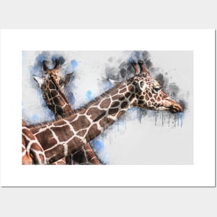 Giraffe Wild Animal Safari Africa Jungle_ Posters and Art